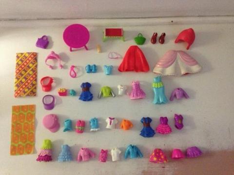 Polly Pocket Mattel 43 Itens Roupas Acessorios Diversos R$70