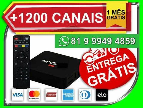 Receptor TV box NetFlix YouTube Smart Tv -Novo- Entrega Grátis