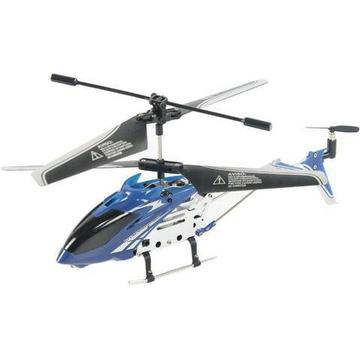 Mini Helicóptero 3,5 Canais azul Com Controle Remoto
