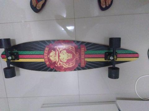 Skate Longboard X7 Rasta Novo