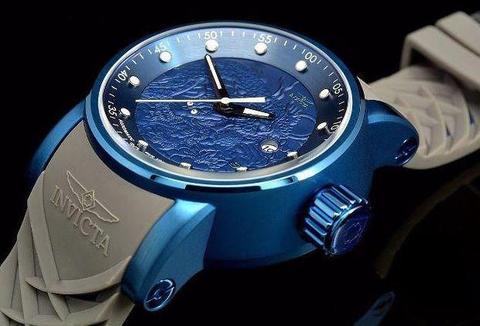 Relógio Invicta Yakuza S1 Dragon caixa azul Pulseira Cinza