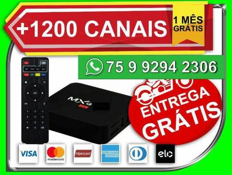 Receptor TV box NetFlix YouTube Smart Tv -Novo- Entrega Grátis