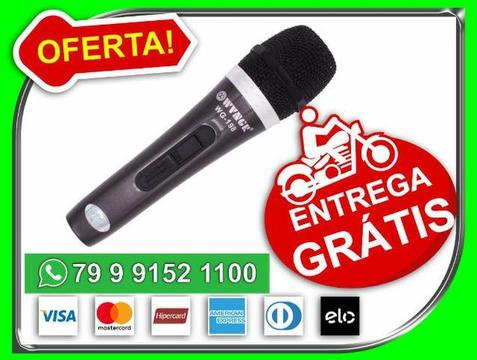 Microfone com fio WG 198 -Novo- Entrega Grátis