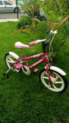 Bicicleta aro 16, infantil menina com rodinhas !