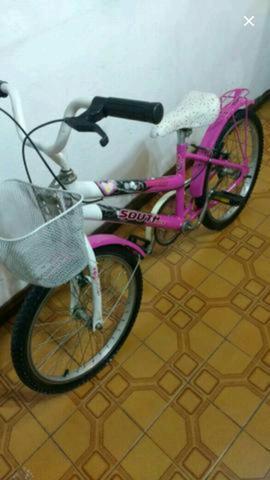 Bicicleta aro 20 infantil menina com cestinha