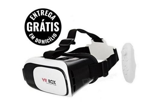 Óculos vr box 2.0 realidade virtual 3d android ios + controle - entrega grátis