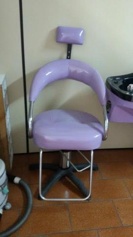 Cadeira de cabeleireiro a gás + lavatório
