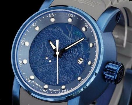Relógio Invicta Yakusa 19546 azul Com pulseira cinza