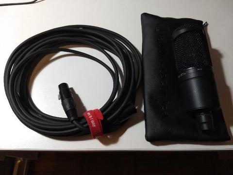 Microfone Audio Technica AT2020 +pedestal +cabo 5m