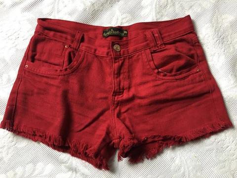 Short Jeans Vermelho