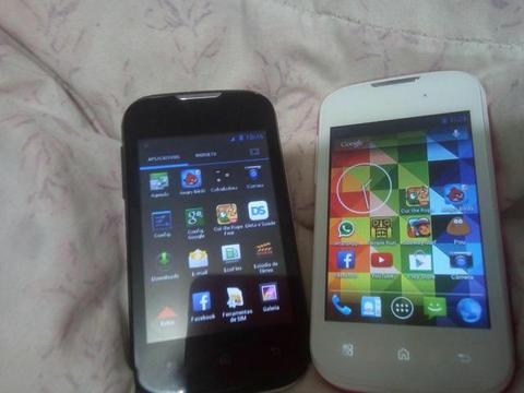 Dois celulares android funcionando com WiFi play store Facebook YouTube