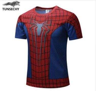 Camisa Homem Aranha de academia bastante parecida com a dos filmes