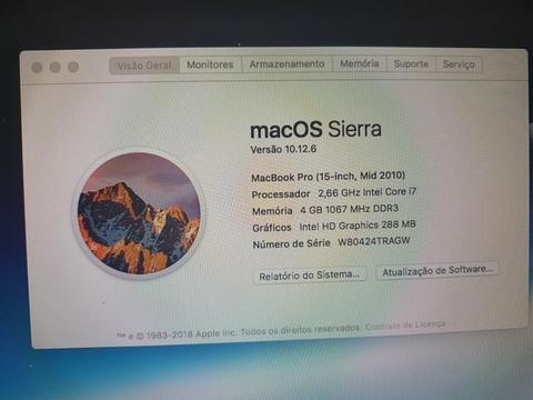 Macbook pro 15 i7 com 1 tera hd