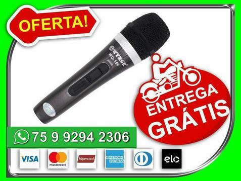 Microfone com fio WG 198 -Novo- Entrega Grátis