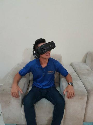 Simulador de Montanha Russa no Óculos de Realidade Virtual