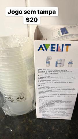 Copo para armazenamento leite avent