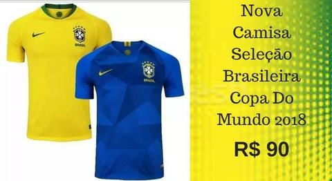 Camisas Seleção Brasileira 2018 oficiais de jogo e de treino