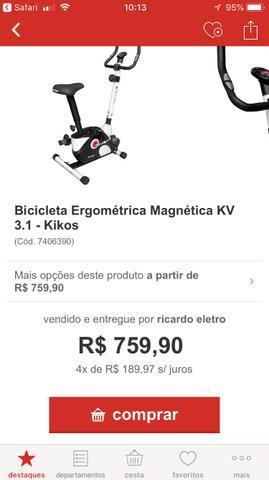 Bicicleta ergométrica kikos seminova