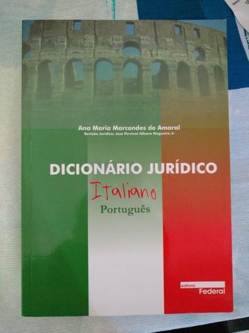 Livro dicionário jurídico italiano português