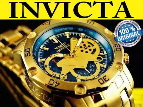 Relógio Invicta 22765 Lançamento banhado Ouro 18K 100% Original 1 Ano Garantia em 12X