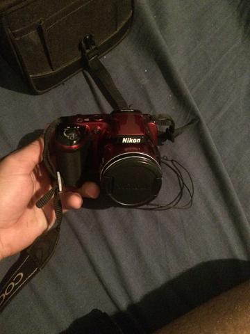 Câmera digital nikon coolpix L820 vermelha-muito batata