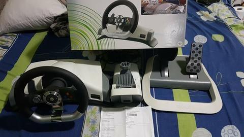Volante xbox 360 microsoft wireless racing wheel