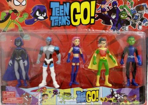 Bonecos Jovens Titans - Kit com 5 personagens
