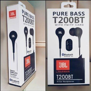 Fone Headphone Jbl Pure Bass T200bt Wireless Bluetooth Earphones