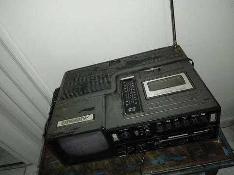 Aparelho antigo 3x1 tv radio e fita