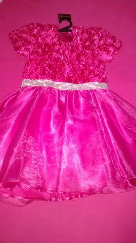 Vestido Rosa pink com strass