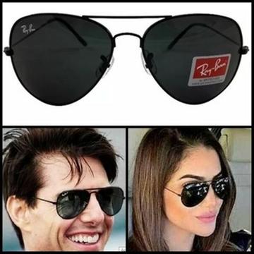 Óculos de sol Aviador preto e lentes de vidro fume com proteção UVa e UVb
