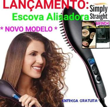 LANÇAMENTO: Escova Alisadora Elétrica Hair Brush 230º/ Novo Modelo + BRINDE