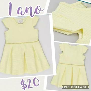 Vestido infantil amarelo