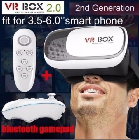 Oculos Vr Box 2.0 Realidade Virtual 3d Android Ios Controle
