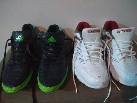 Chuteira Adidas e tênis Olympikus 44