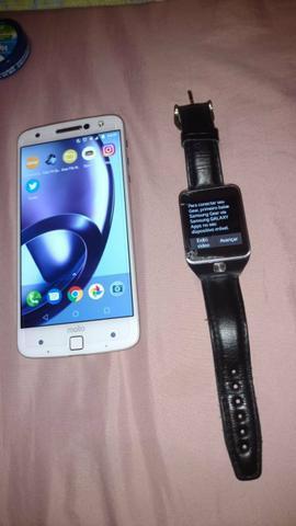 Moto z Power 64 gb 4 de ram + snap de bateria+ relógio gear 2 original