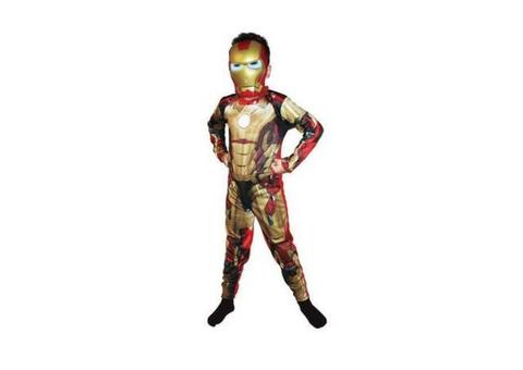 Fantasia Iron Man 3 Rubies Longo Luxo Mais Máscara Com Luz