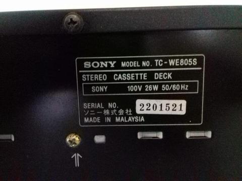 Sony TC-WE805S Stereo Double Cassette Deck (1996) Liga No Estado. Meu Whats:96361-1434