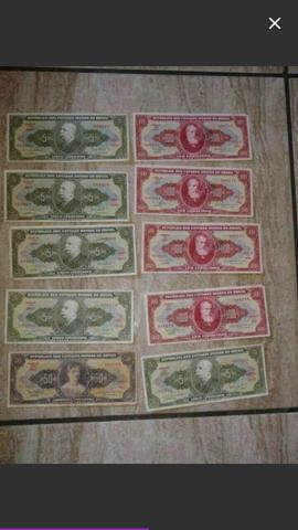 Lote de notas antigas moeda Brasileira