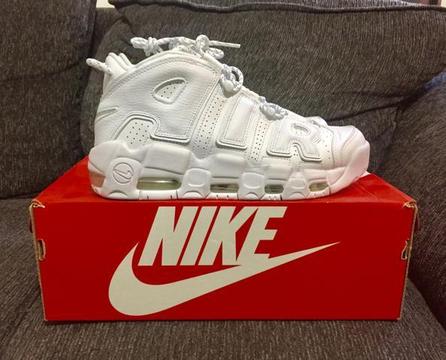 Nike air more uptempo triple white