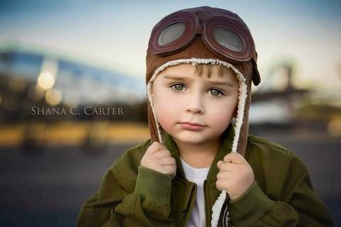 Touca aviador ensaio fotográfico infantil Aviator Hat Pink Props