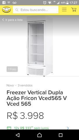 Freezer vertical fricon semi novo