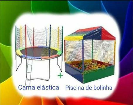 Aluguel de cama elástica e piscina de bolinhas