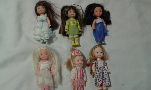 Lote C/6 Bonecas Kelly Irmãs da Barbie - Marttel Original Anos 90