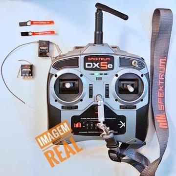 RC TX e RX Spektrum DX5e 2.4gHz 5 Canais Aeromodelo Heli Auto Drone Rádio Controle (2.rx)