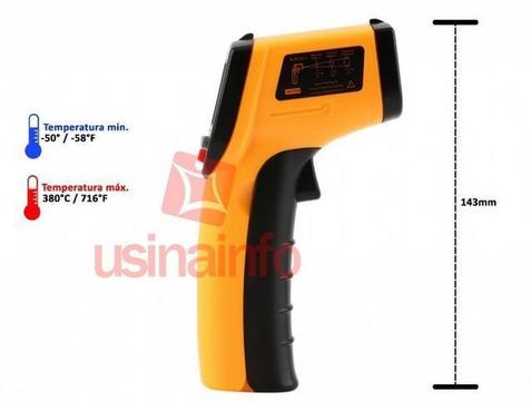 Termometro Digital Laser Infrared Pistola Sem Contato Dt8380
