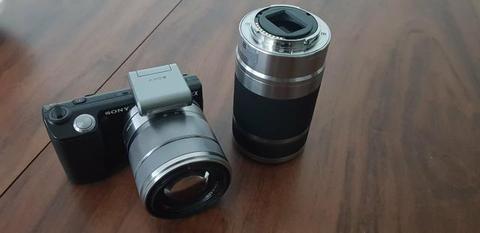 Câmera Sony Nex 5 + lente 55-200 / 15-55