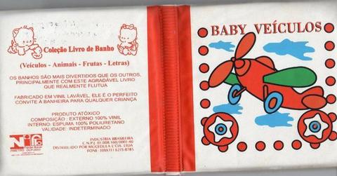 Livro Plastificado Do Baby Veiculos P/banho Do Bebe