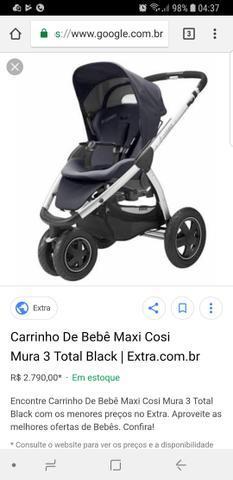 Vendo carrinho de bebê Maxi Cosi Mura 3 Total Black