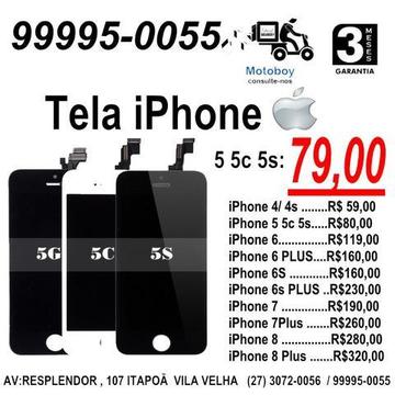 Tela iphone 5 5c 5s display completo c/garantia